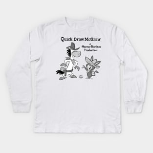 QUICK DRAW MCGRAW AND BABA LOOEY Kids Long Sleeve T-Shirt